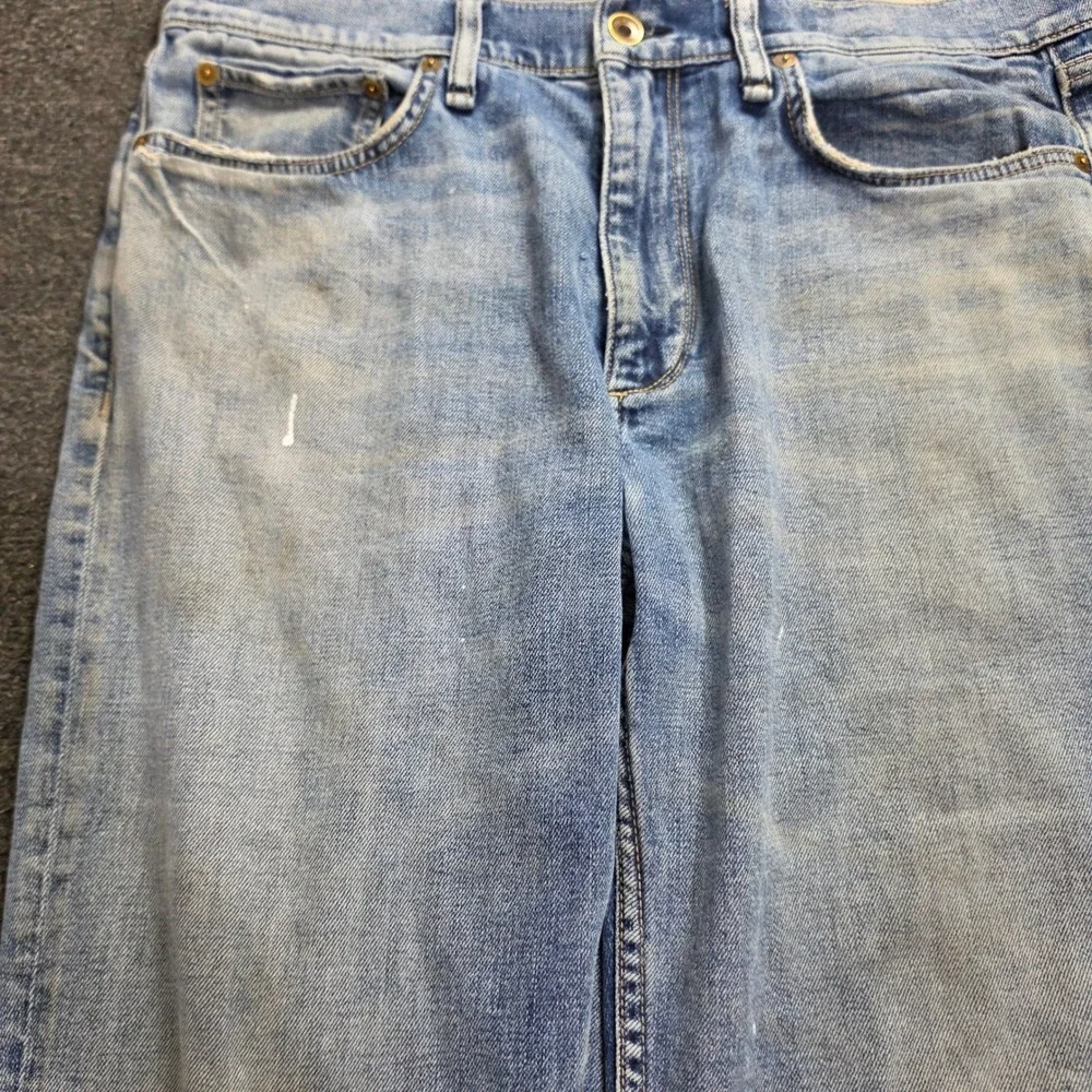 Rag & Bone Fit 2 Slim Jeans Mens 34x30 Blue Denim Light Wash Distressed Casual